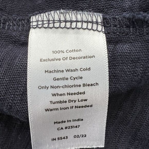 Talbot Embroidered Shift Dress Nantucket Slub Cotton Navy Sz MP Business Casual - Picture 8 of 12